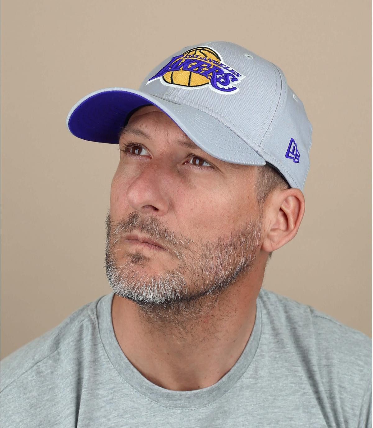 casquette Lakers gris Casquette NBA Lakers 39Thirty gray